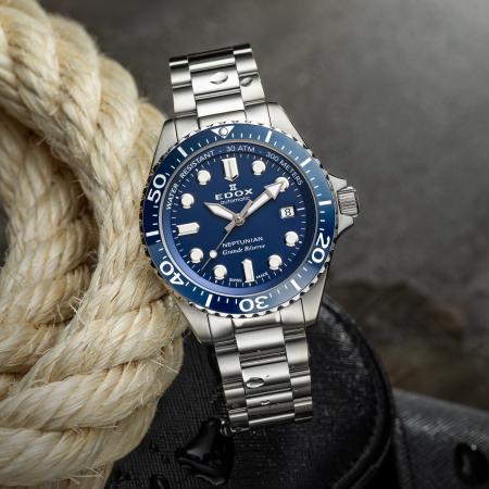 EDOX Neptunian Grande Réserve Date Automatic 80801 3BUM BUIN Herrenuhr