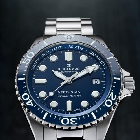 Preview: EDOX Neptunian Grande Réserve Date Automatic 80801 3BUM BUIN Herrenuhr