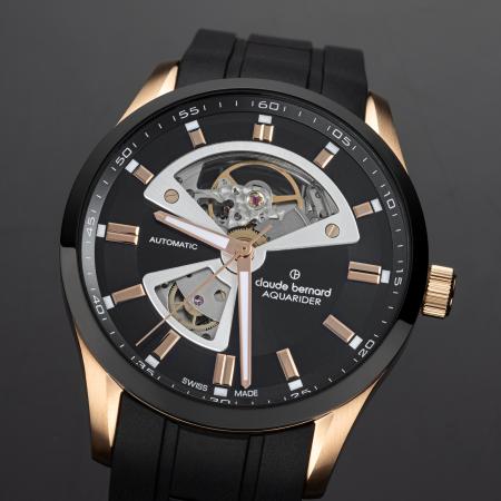 Preview: Claude Bernard - Aquarider Automatic Open Heart - 85030 357RNCA NIR