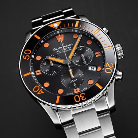 Preview: Claude Bernard - Aquarider Chronograph - 10252 3NOM NNO Preview: Claude Bernard - Aquarider Chronograph - 10252 3NOM NNO