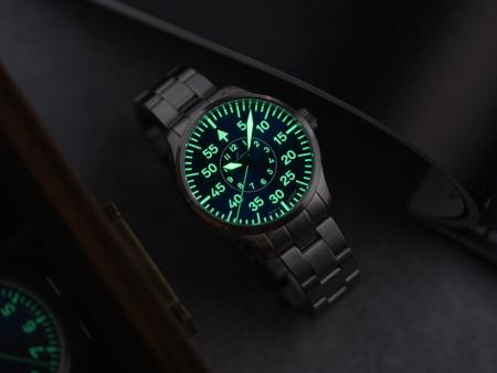 Laco Aachen Blaue Stunde Fliegeruhr Baumuster B 42mm - Automatik - Neue Version