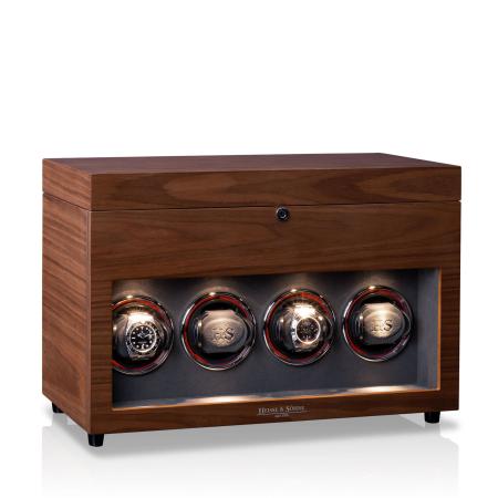 Preview: Heisse & Söhne - Denver 4 - Watch Winder - Walnut