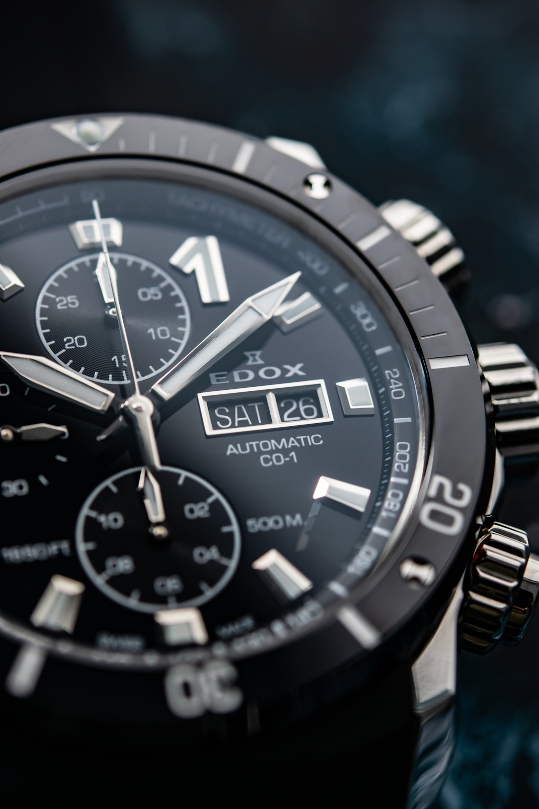 EDOX CO-1 Chronograph Automatic 01128 3NRCA NN Men Watch - uhren 