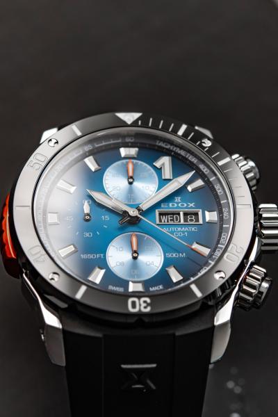 EDOX CO-1 Chronograph Automatic 01128 3NOCA BUIDN Men Watch 