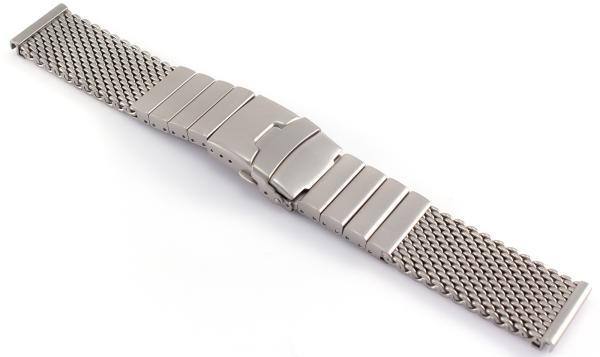 Vollmer Milanaiseband Sandgestrahlt mit Faltschließe - 22mm