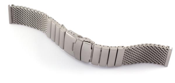 Vollmer Milanaiseband Sandgestrahlt mit Faltschließe - 22mm