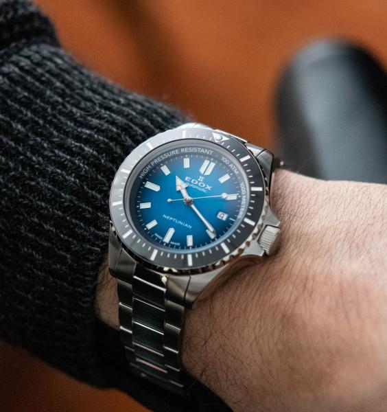 EDOX Neptunian Automatic 80120 3NM BUIDN Herrenuhr