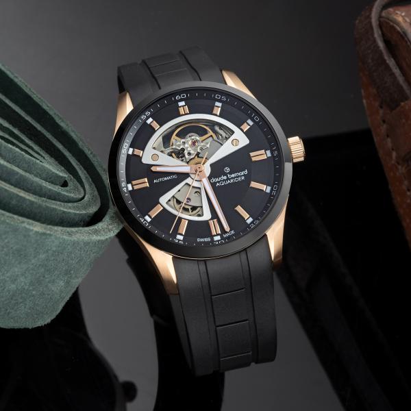 Claude Bernard - Aquarider Automatic Open Heart - 85030 357RNCA NIR