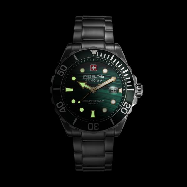 Swiss Military Hanowa - Offshore Diver Green Water SMWGH0005804 Herrenuhr Limited Edition