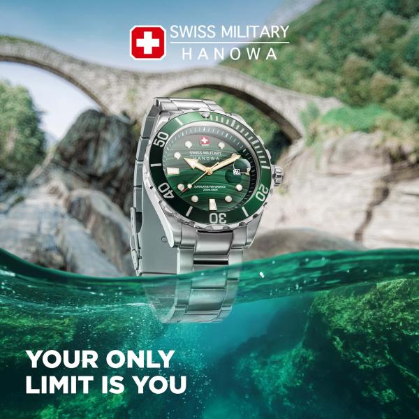 Swiss Military Hanowa - Offshore Diver Green Water SMWGH0005804 Herrenuhr Limited Edition