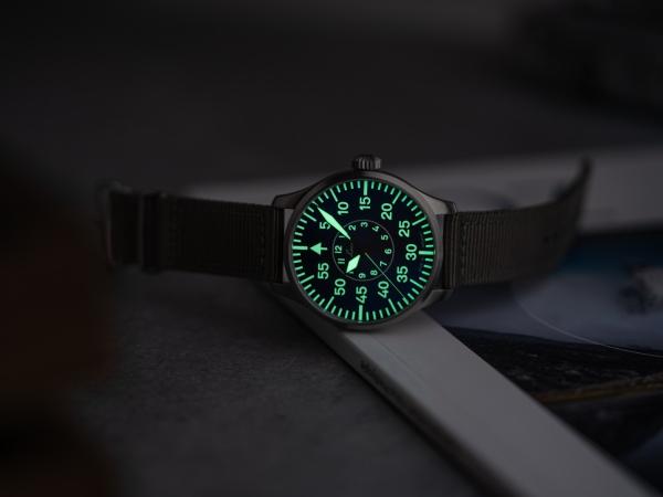 Laco Aachen Blaue Stunde Fliegeruhr Baumuster B 42mm - Automatik