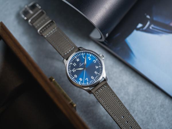 Laco Augsburg Blaue Stunde Fliegeruhr Baumuster A 42mm - Automatik