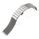 Vollmer Milanaiseband Satin mit Butterflyfaltschließe - 22mm